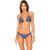 image:imageLuli Fama Womens Cosita Buena Cutting Edge Wavey Ruched TieSide Bikini BottomAzulejo