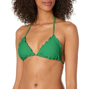image:imageLuli FAMA Womens Solids Cosita Buena Wavey Triangle Bikini Top SwimwearPalmas