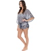 image:imageLuli Fama Womens El Malecon Cabana V  Neck Dress Cover Up SwimwearMarino