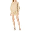 image:imageLuli Fama Womens Solids Cosita Buena South Beach Dress Cover Up SwimwearGold Rush