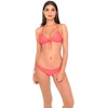 image:imageLuli Fama Womens Cosita Buena Reversible Buns Out Bikini BottomFire Coral