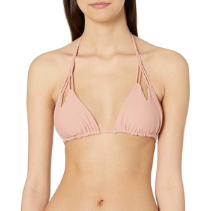 image:imageLuli Fama Womens Cosita Buena Reversible Zig Zag Knotted Cut Out Triangle TopRosa